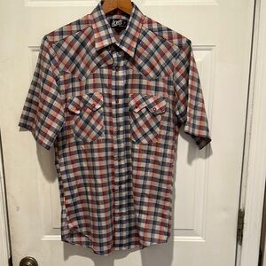 Vintage Levi's Pearl Snap Slim Fit Button Down Short Sleeve Shirt